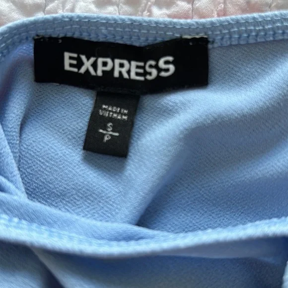 Express Baby Blue Skater Dress, Small - Picture 6 of 8